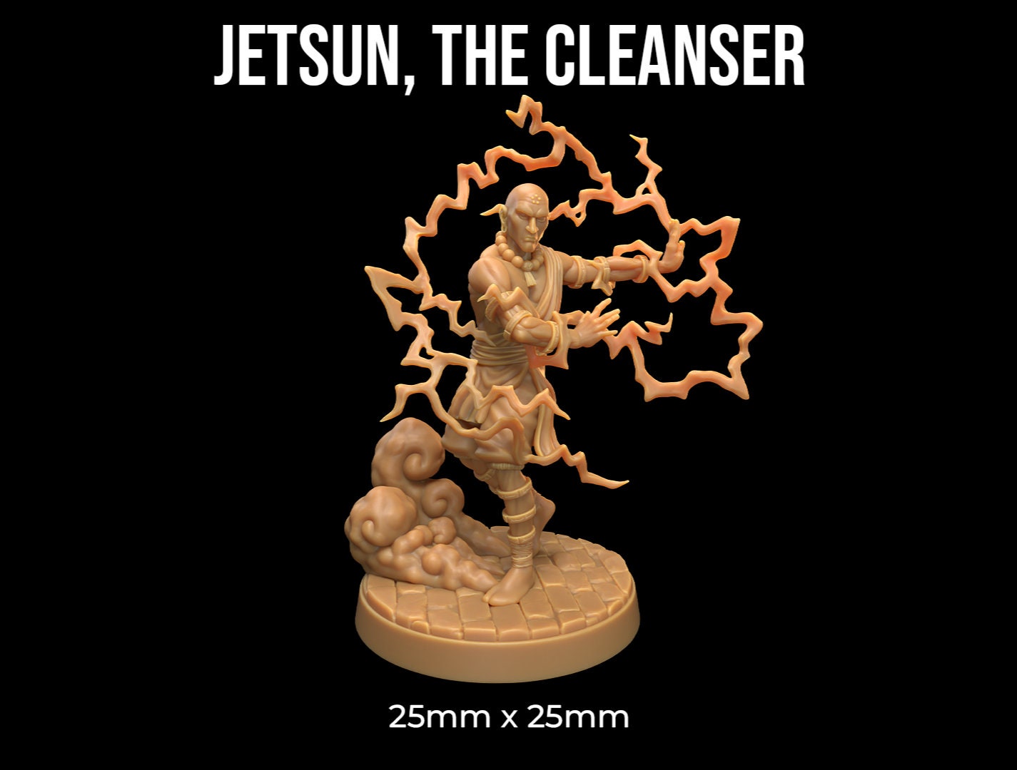 Jetsun, the Cleanser | Dragon Trappers Lodge | One Page Rules | 32mm | Resin Printed Tabletop RPG Figures | DND | 5E |