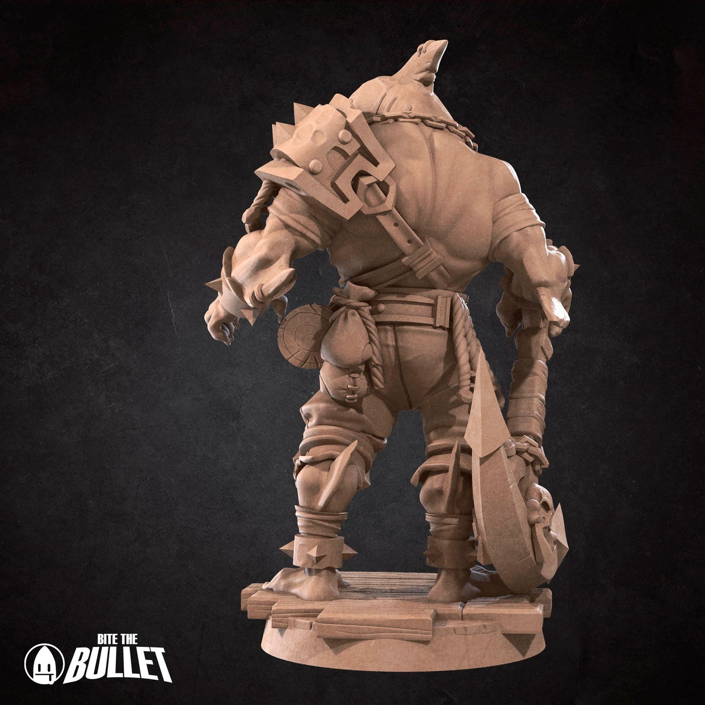 Sharkfolk Bandit Boss | Bite The Bullet | Bullet Town Fishing Village | 35mm Scale Resin Printed Tabletop RPG Miniature Figures For DND 5E