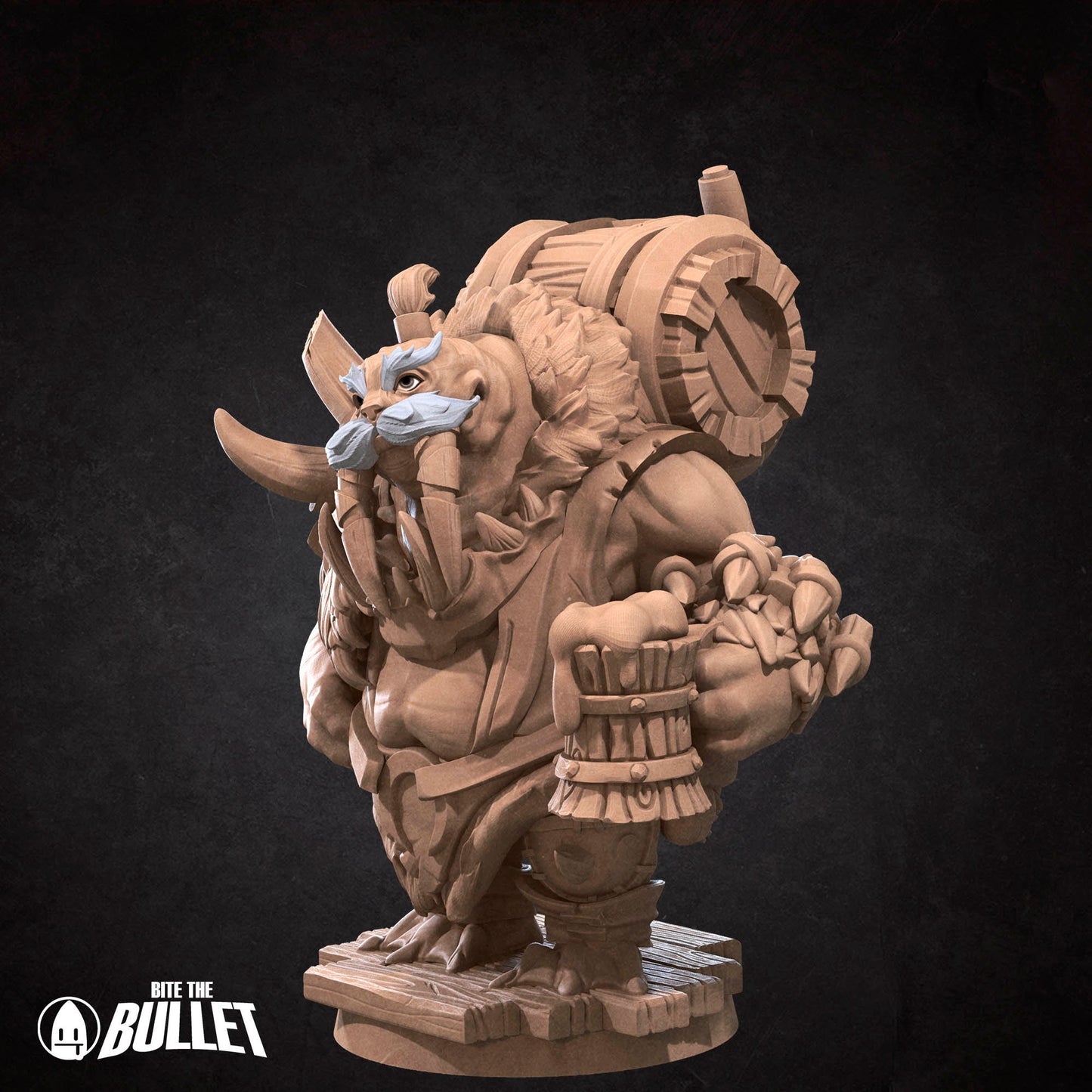 Walrus Mead Vendor | Bite The Bullet | Bullet Town Fishing Village | 35mm Scale Resin Printed Tabletop RPG Miniature Figures For DND 5E