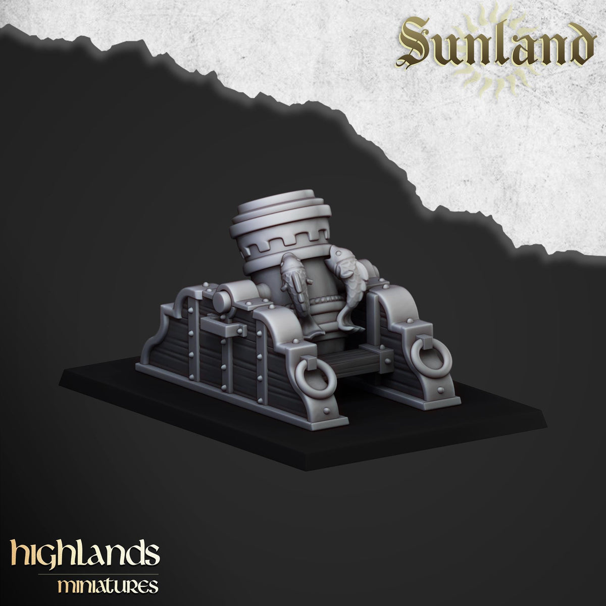 Sunland Artillery | Sunland | Highland Miniatures | 32mm Scale Resin Tabletop RPG Figures for Roleplaying and Wargaming