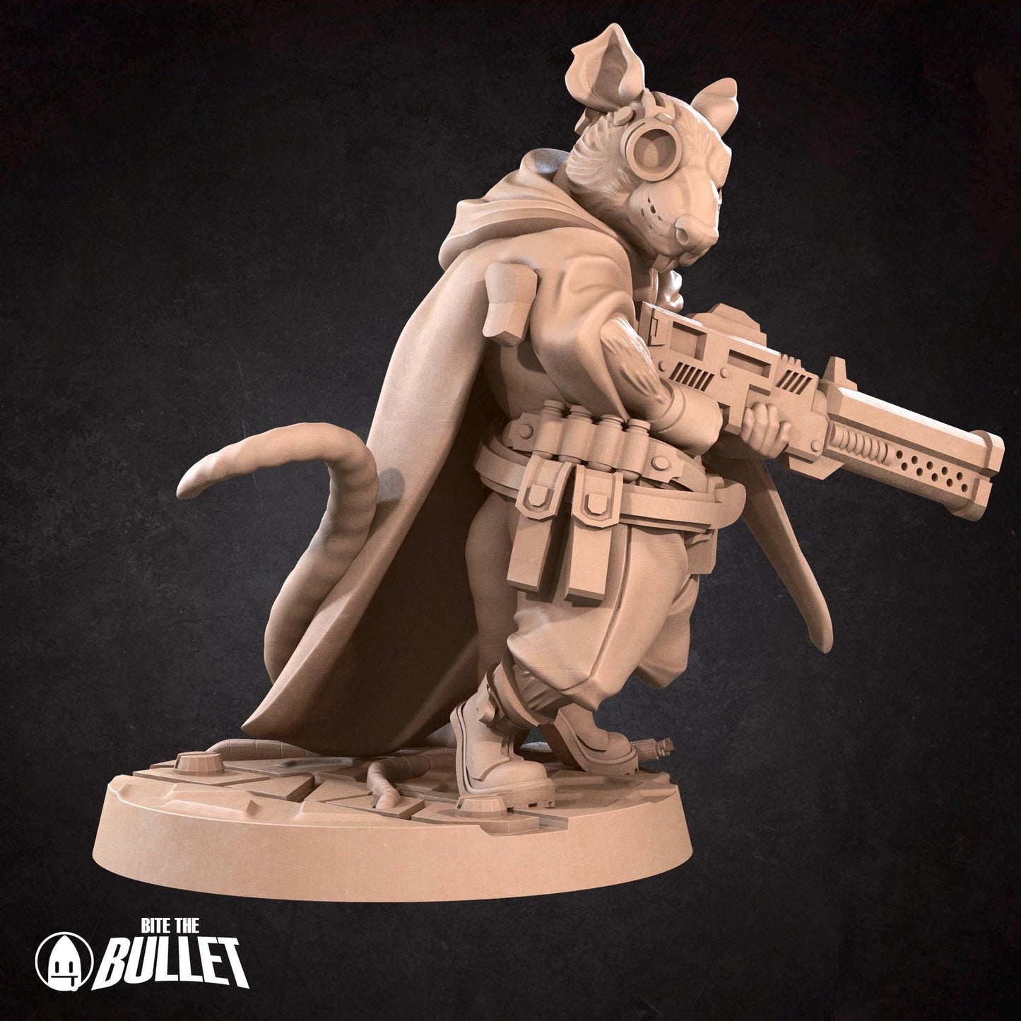 Space Ratfolk Soldier | Bullet Galaxy | Bite The Bullet | 35mm Scale | Resin Printed Tabletop RPG Miniature Figures | DND | 5E