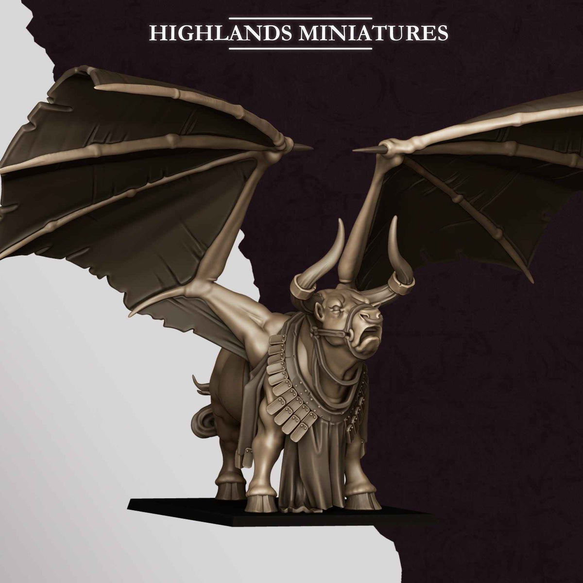Marduk Bull | Sons of Marduk | Highlands Miniatures | 32mm Scale Resin Tabletop RPG Figures for Roleplaying Wargaming