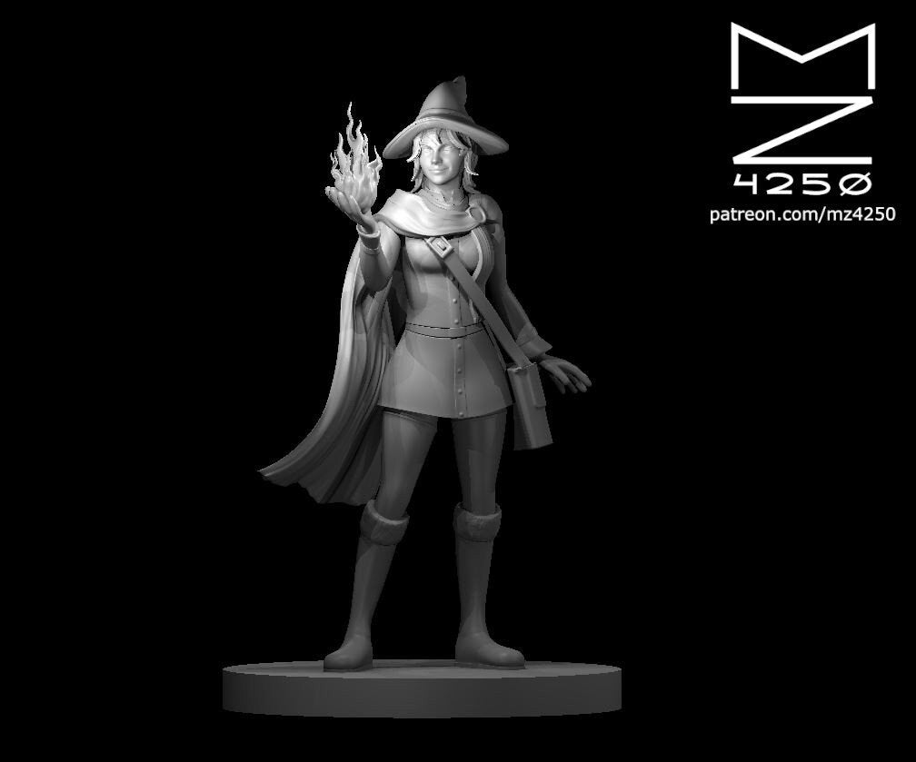 Mage | MZ4250 | Miniatures | 28mm Scale | Resin Printed Tabletop RPG Figures | DND | 5E