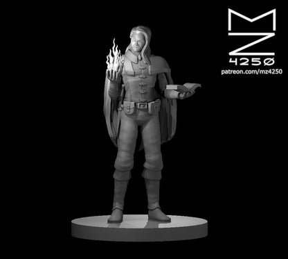 Mage | MZ4250 | Miniatures | 28mm Scale | Resin Printed Tabletop RPG Figures | DND | 5E