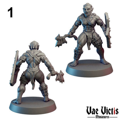 Orc Soldier Set | Vae Victis Miniatures | 32mm Scale | Resin Printed Tabletop RPG Figures | DND | 5E