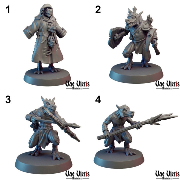 Kobold Set | Vae Victis Miniatures | 32mm Scale | Resin Printed Tabletop RPG Figures | DND | 5E