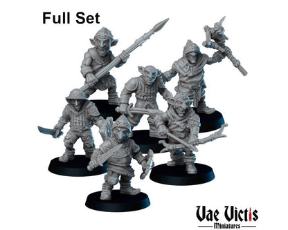 Goblin Soldier Set | Vae Victis Miniatures | 32mm Scale | Resin Printed Tabletop RPG Figures | DND | 5E