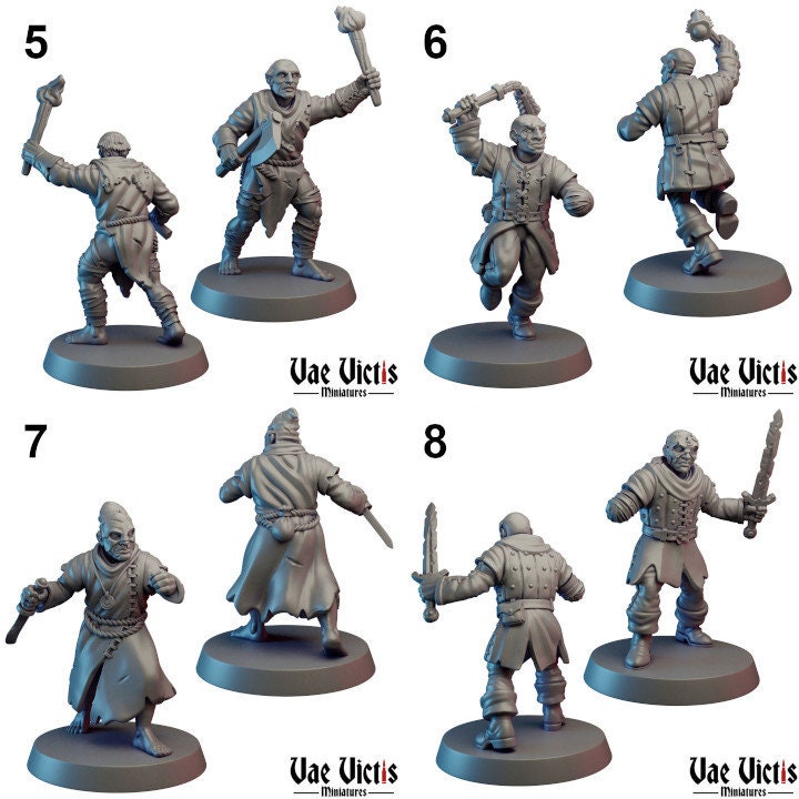 Cultist Set | Vae Victis Miniatures | 32mm Scale | Resin Printed Tabletop RPG Figures | DND | 5E