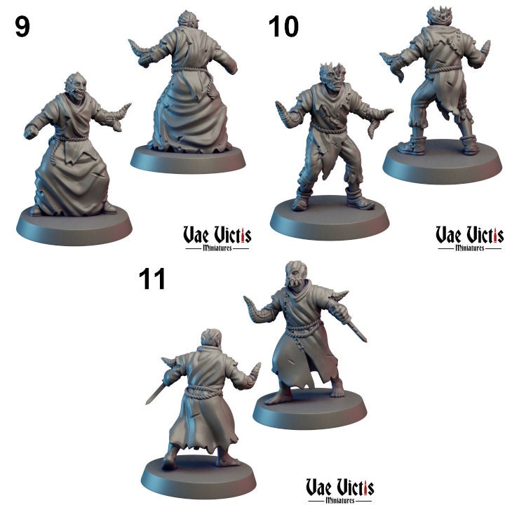 Cultist Set | Vae Victis Miniatures | 32mm Scale | Resin Printed Tabletop RPG Figures | DND | 5E
