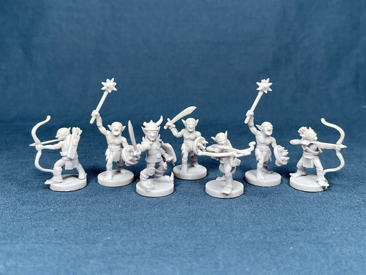 Goblin Set (7 Minis) | MZ4250 | Miniatures | 28mm Scale | Resin Printed Tabletop RPG Figures | DND | 5E