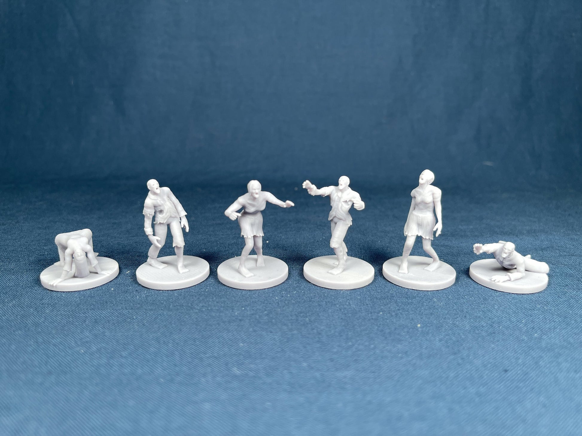 Zombie Set (6 Minis) | MZ4250 | Miniatures | 28mm Scale | Resin Printed Tabletop RPG Figures | DND | 5E