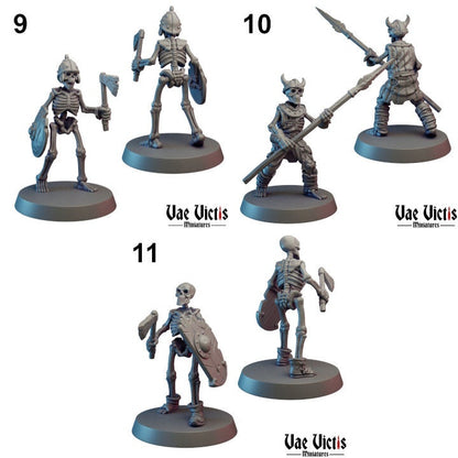 Skeleton Soldier Set | Vae Victis Miniatures | 32mm Scale | Resin Printed Tabletop RPG Figures | DND | 5E