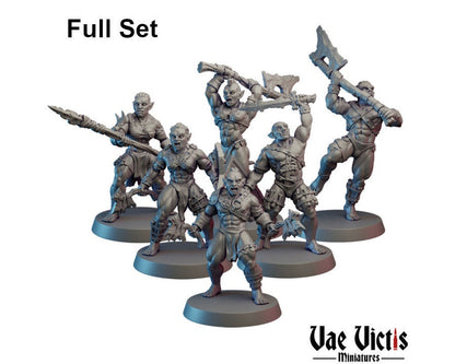 Orc Soldier Set | Vae Victis Miniatures | 32mm Scale | Resin Printed Tabletop RPG Figures | DND | 5E