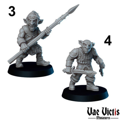 Goblin Soldier Set | Vae Victis Miniatures | 32mm Scale | Resin Printed Tabletop RPG Figures | DND | 5E