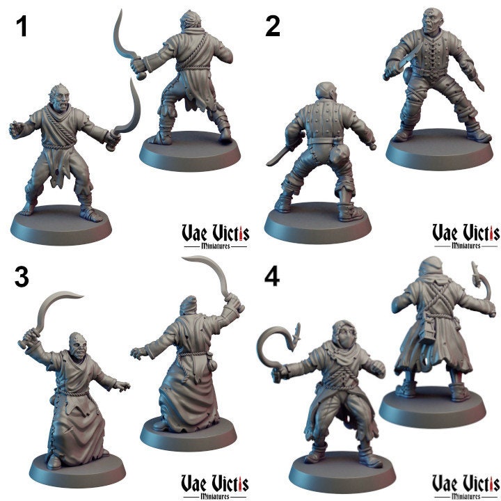 Cultist Set | Vae Victis Miniatures | 32mm Scale | Resin Printed Tabletop RPG Figures | DND | 5E