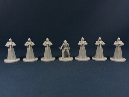 Cultist Set (7 Minis) | MZ4250 | Miniatures | 28mm Scale | Fanatic | Resin Printed Tabletop RPG Figures | DND | 5E