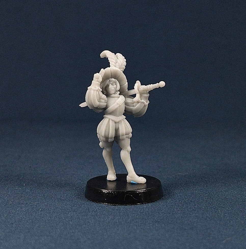 Landsknecht Girl | Vae Victis Miniatures | 32mm Scale | Bae Victis | Resin Printed Tabletop RPG Figures | DND | 5E