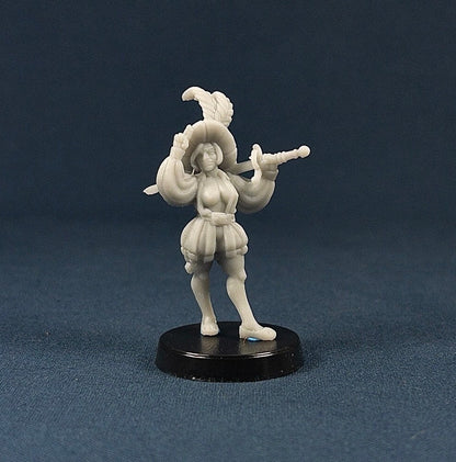 Landsknecht Girl | Vae Victis Miniatures | 32mm Scale | Bae Victis | Resin Printed Tabletop RPG Figures | DND | 5E
