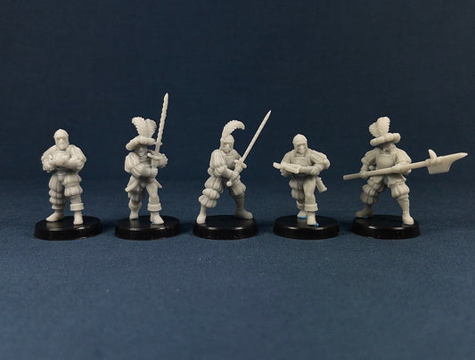 Elite Mercenaries Set | Vae Victis Miniatures | 32mm Scale | Resin Printed Tabletop RPG Figures | DND | 5E