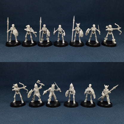 Skeleton Soldier Set | Vae Victis Miniatures | 32mm Scale | Resin Printed Tabletop RPG Figures | DND | 5E