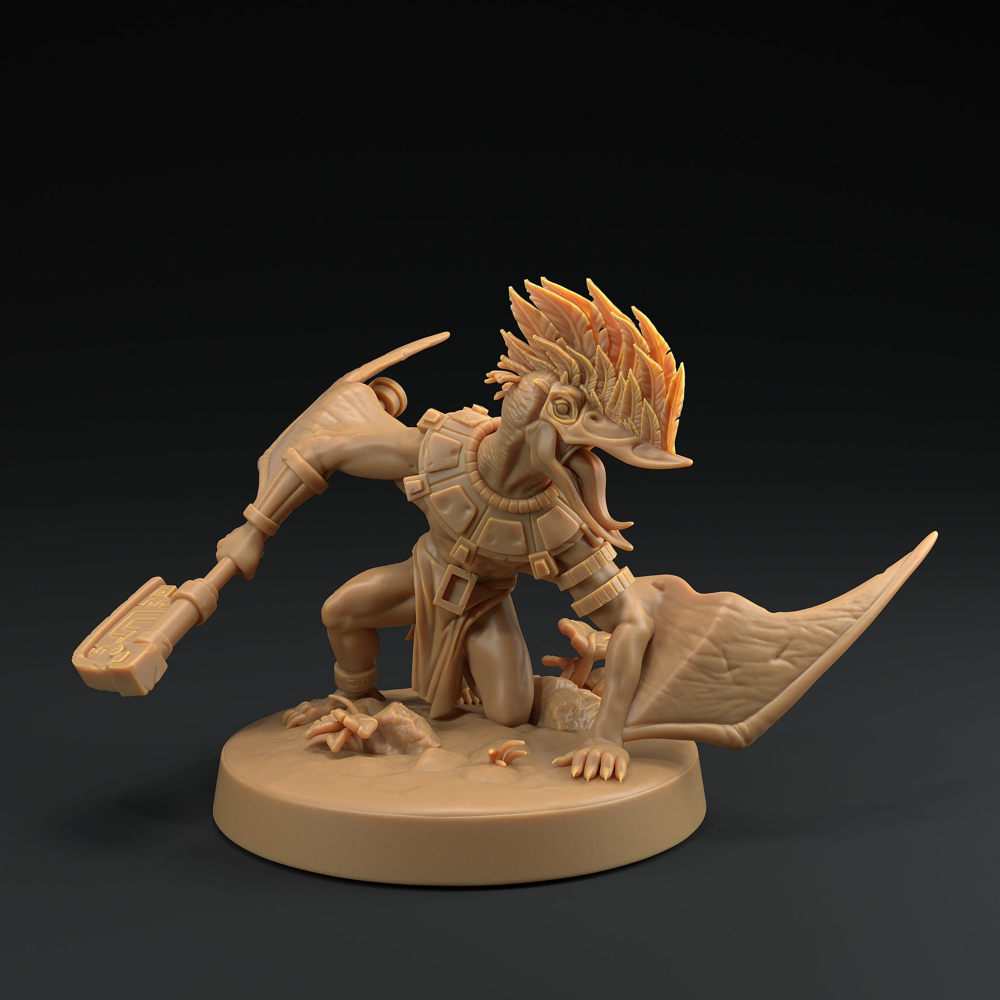 Ptero Saurians | Dragon Trappers Lodge | One Page Rules | 32mm | Resin Printed Tabletop RPG Figures | DND | 5E | Dinosaur