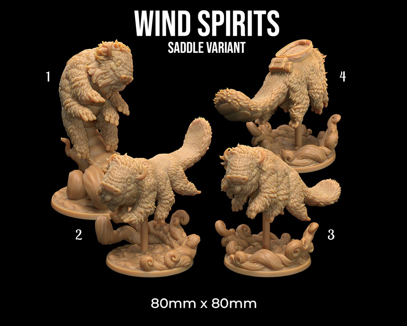 Wind Spirit | Dragon Trappers Lodge | One Page Rules | 32mm | Resin Printed Tabletop RPG Figures | DND | 5E |
