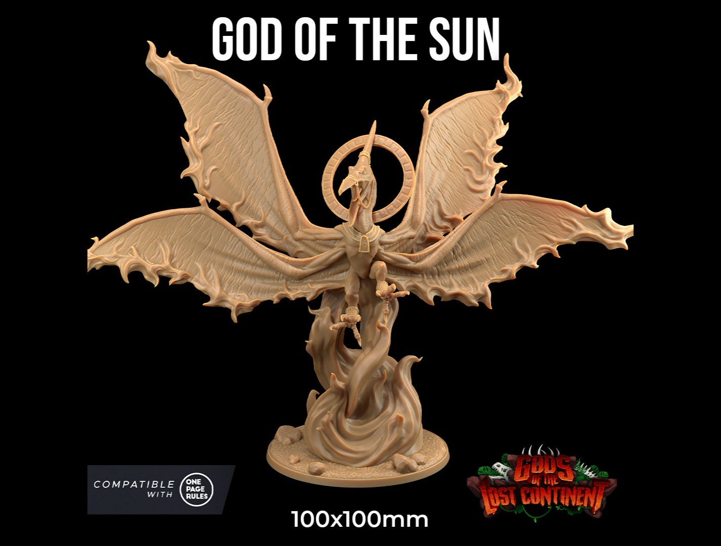 God of the Sun | Dragon Trappers Lodge | One Page Rules | 32mm | Resin Printed Tabletop RPG Figures | DND | 5E | Dinosaur