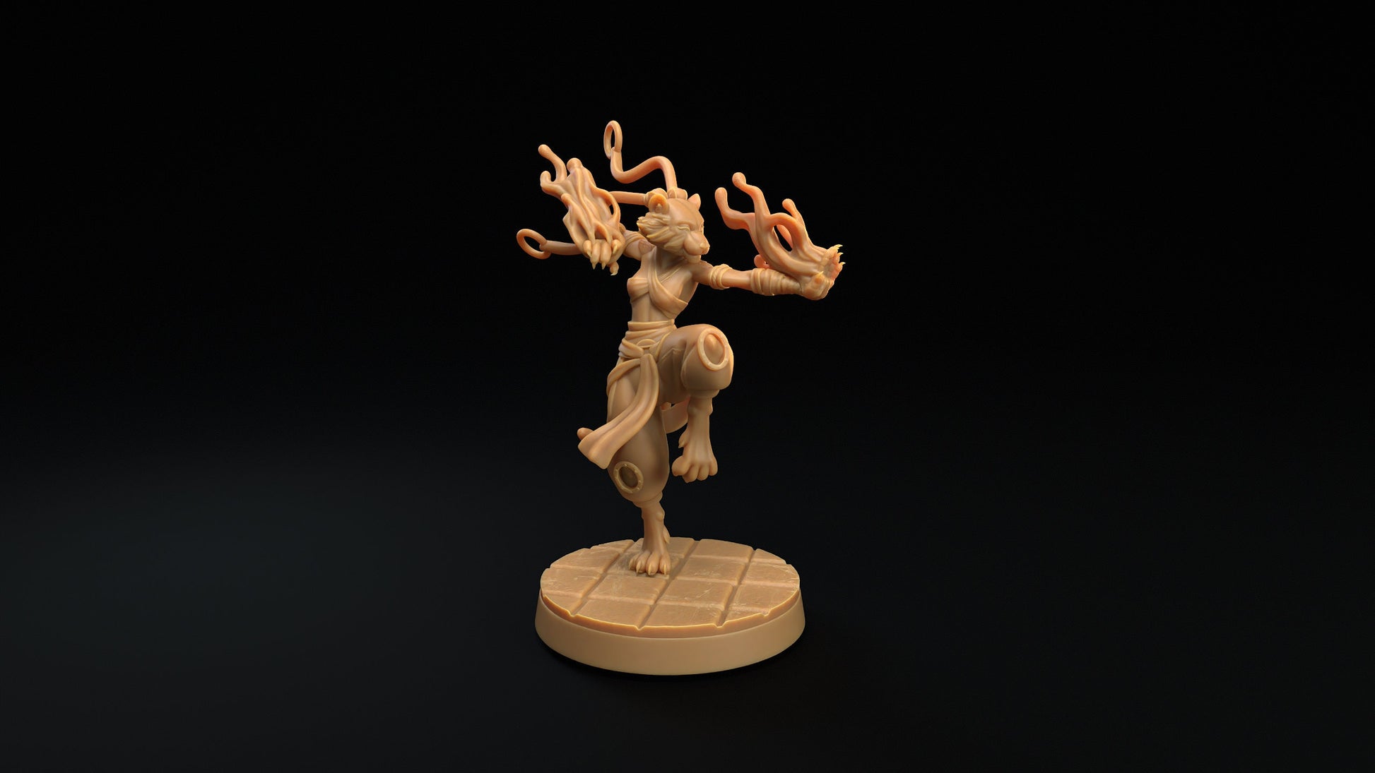 Felis Monk | Dragon Trappers Lodge | One Page Rules | 32mm | Resin Printed Tabletop RPG Figures | DND | 5E |