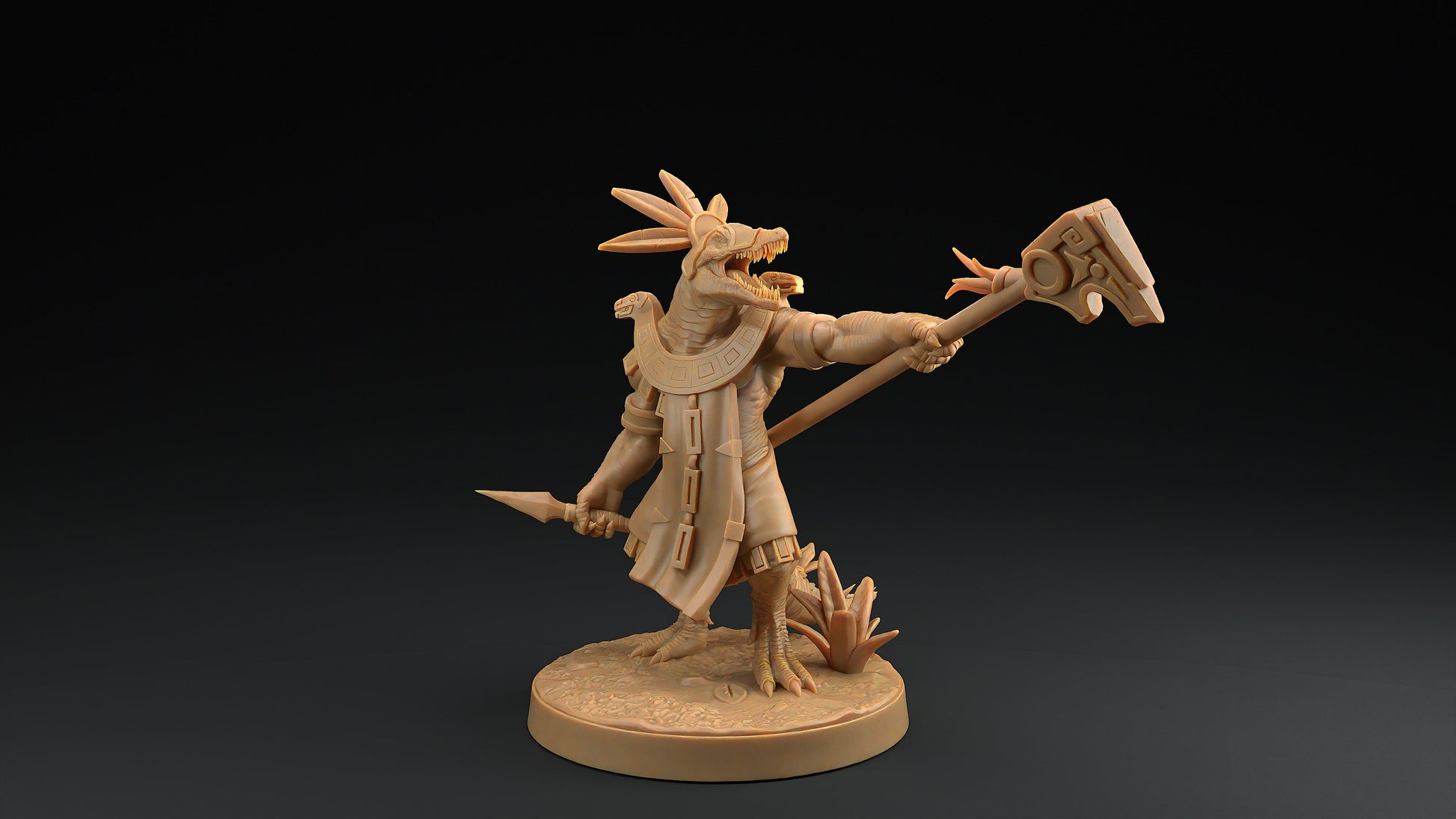 Spino Saurians | Dragon Trappers Lodge | One Page Rules | 32mm | Resin Printed Tabletop RPG Figures | DND | 5E | Dinosaur