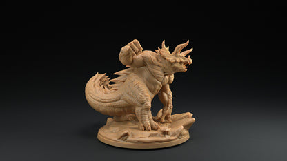 Tricerahulk | Dragon Trappers Lodge | One Page Rules | 32mm | Resin Printed Tabletop RPG Figures | DND | 5E | Dinosaur