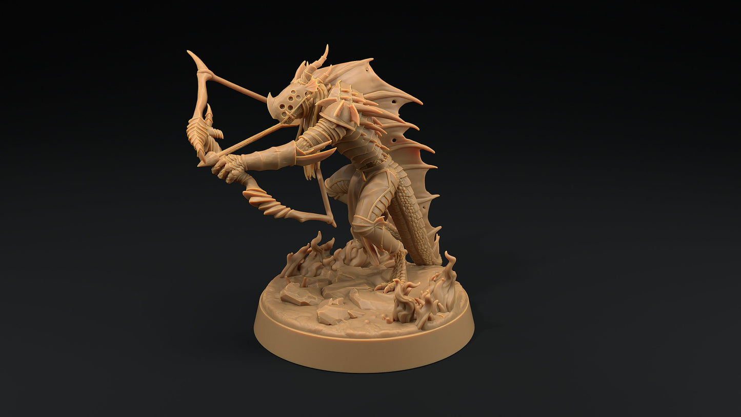 Shadow Wyrm Bow | Dragon Trappers Lodge | Demon | Devil | One Page Rules | 32mm | Resin Printed Tabletop RPG Figures | DND | 5E |