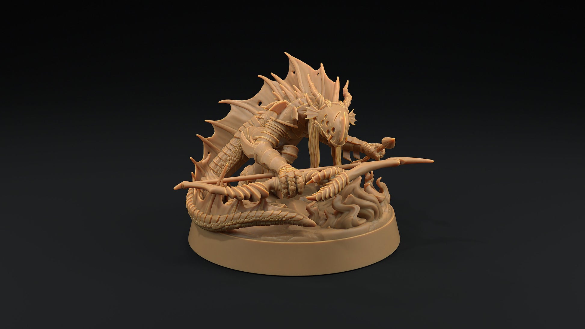 Shadow Wyrm Bow | Dragon Trappers Lodge | Demon | Devil | One Page Rules | 32mm | Resin Printed Tabletop RPG Figures | DND | 5E |