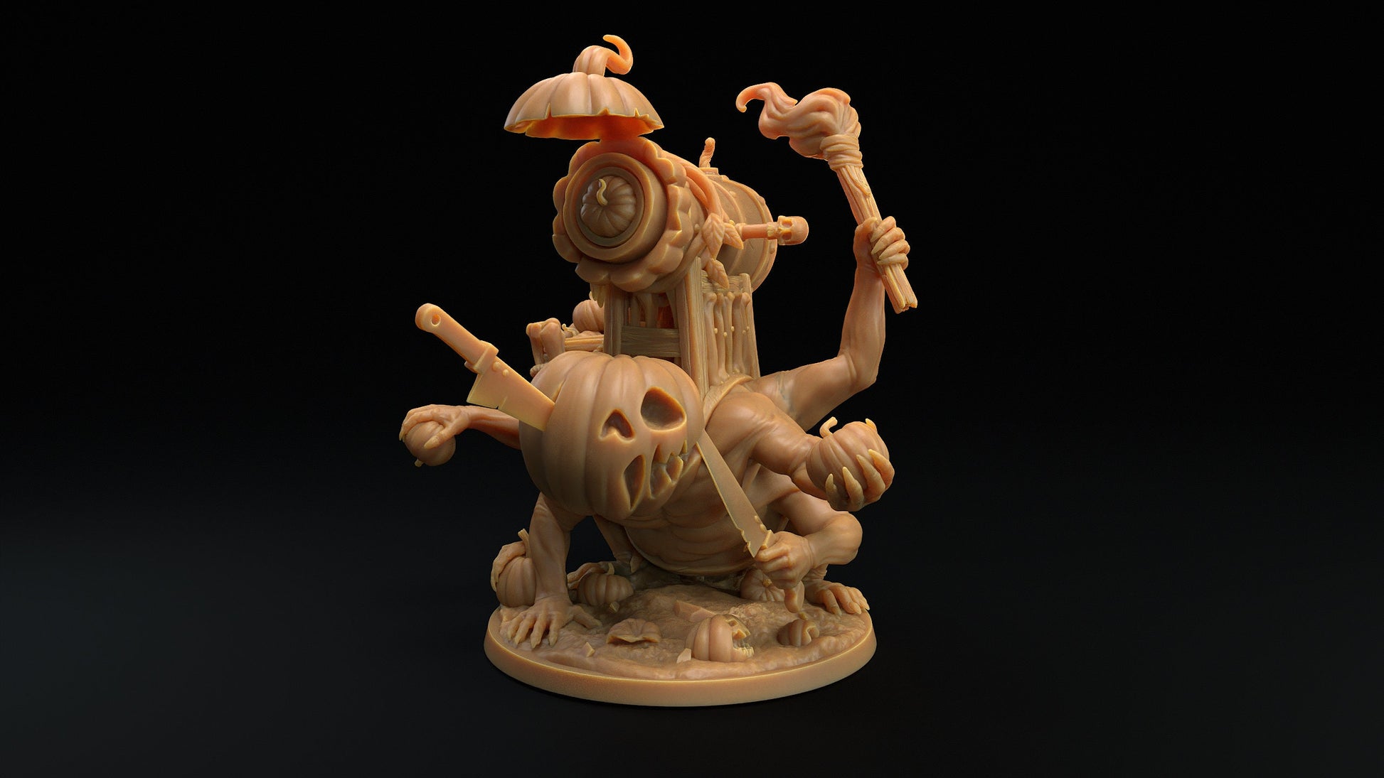 Pumpkannon | Dragon Trappers Lodge | Monster | One Page Rules | 32mm | Resin Printed Tabletop RPG Figures | DND | 5E | Halloween