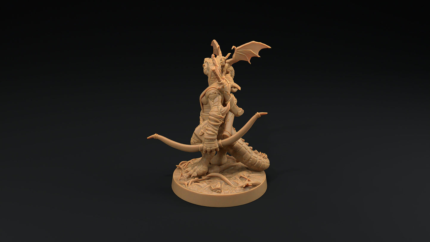 Aela Greenscale | Dragon Trappers Lodge | One Page Rules | 32mm | Resin Printed Tabletop RPG Figures | DND | 5E |