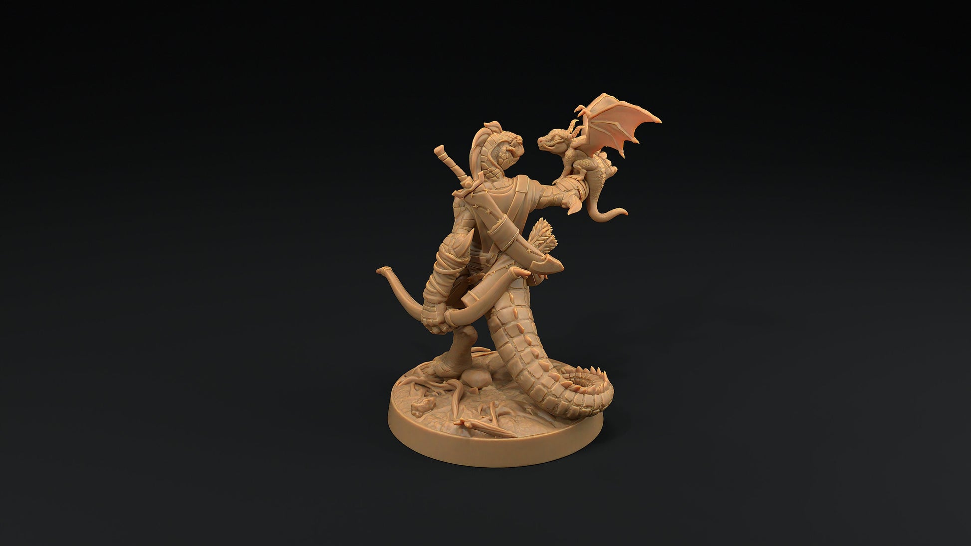 Aela Greenscale | Dragon Trappers Lodge | One Page Rules | 32mm | Resin Printed Tabletop RPG Figures | DND | 5E |