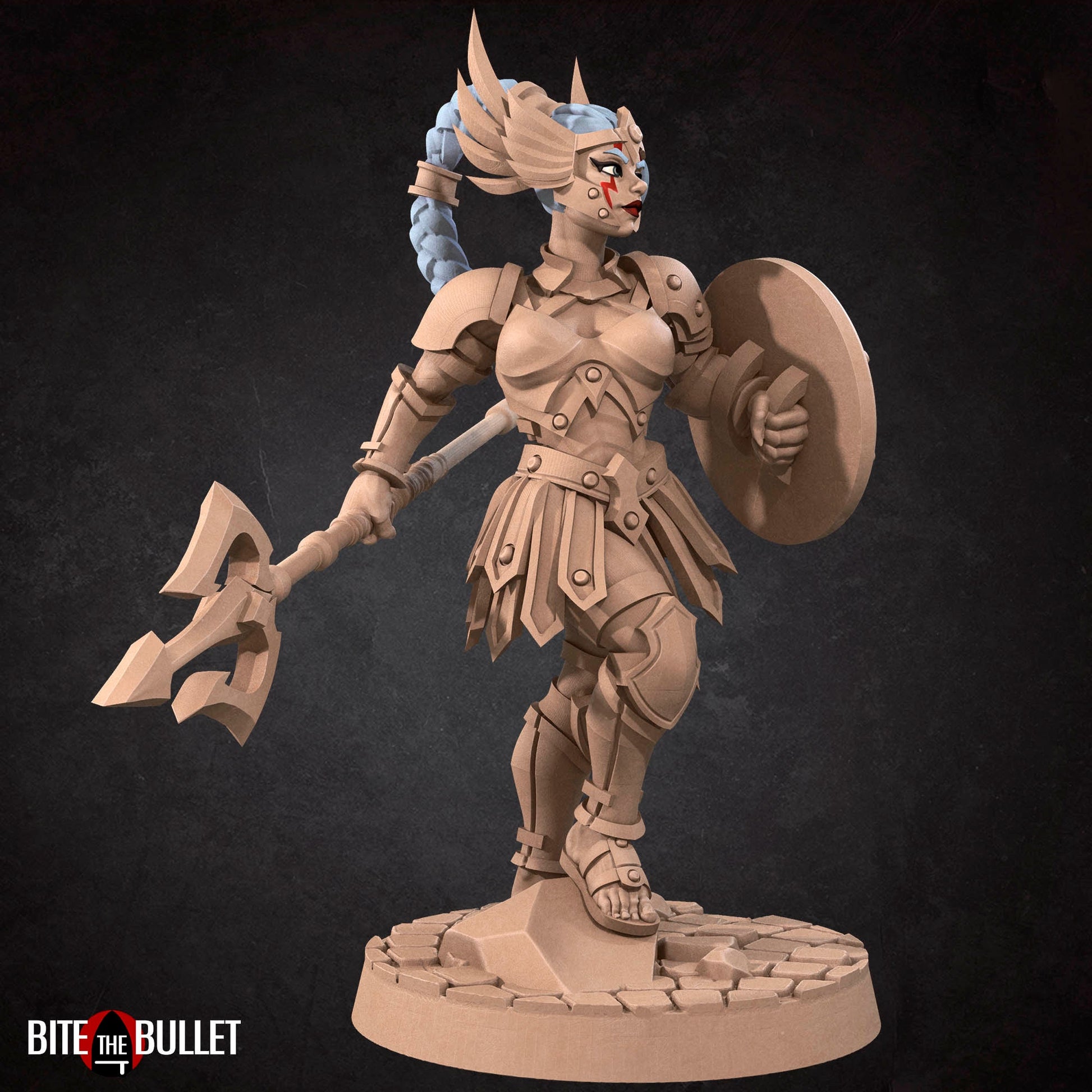 Hero Amazon | NSFW Option | Bite The Bullet | 35mm Scale | Resin Printed Tabletop RPG Miniature Figures | DND | 5E
