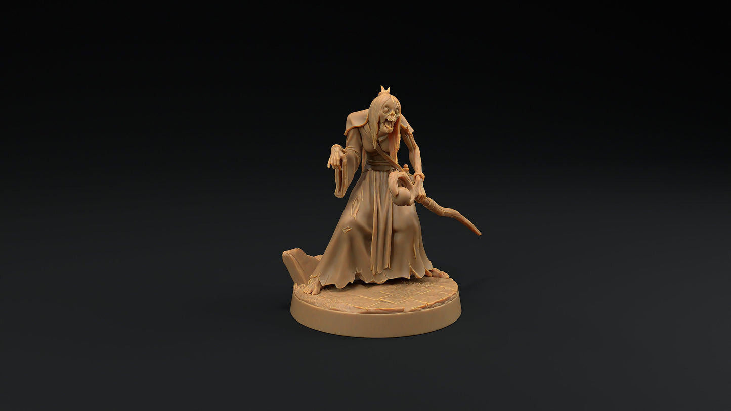 Human Mage Zombie | Dragon Trappers Lodge | Monster | One Page Rules | 32mm | Resin Printed Tabletop RPG Figures | DND | 5E | Halloween
