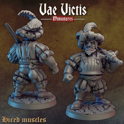 Ogre Mercenaries Set | Vae Victis Miniatures | 32mm Scale | Resin Printed Tabletop RPG Figures | DND | 5E