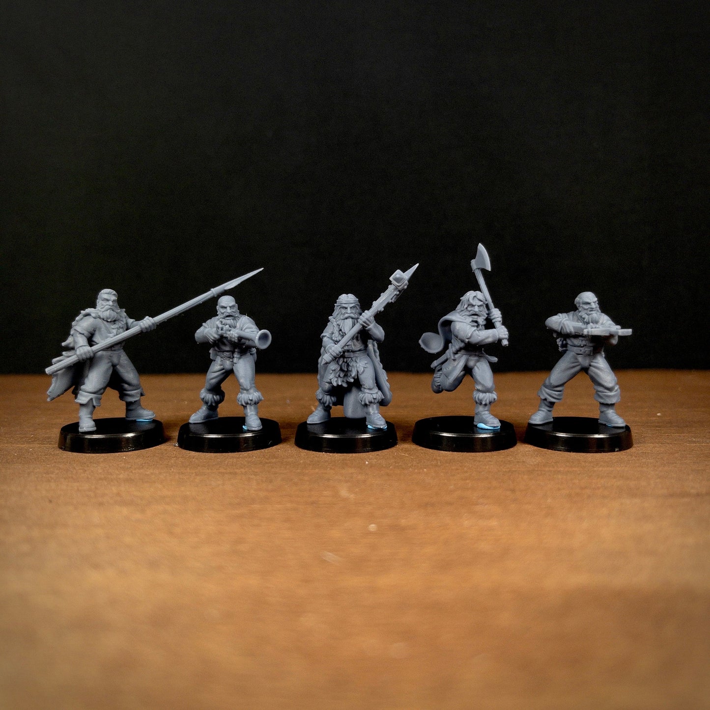 Mountain Warriors Set (5 Minis) | Vae Victis Miniatures | 32mm Scale | Resin Printed Tabletop RPG Figures | DND | 5E