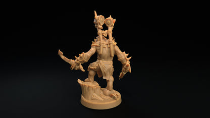Bobokai Warlord | Dragon Trappers Lodge | The Simiax Legions | 32mm Scale Resin Printed Tabletop RPG Figures For DND 5E and OPR