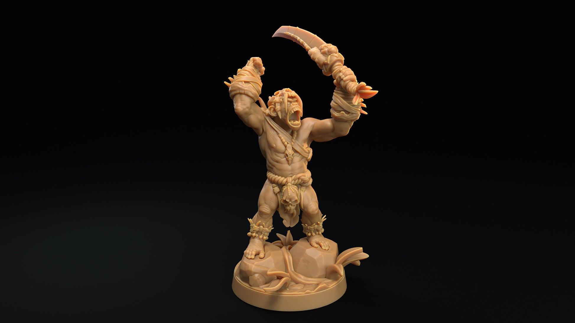 Bobokai Command Group Set | Dragon Trappers Lodge | The Simiax Legions | 32mm Scale Resin Printed Tabletop RPG Figures For DND 5E and OPR