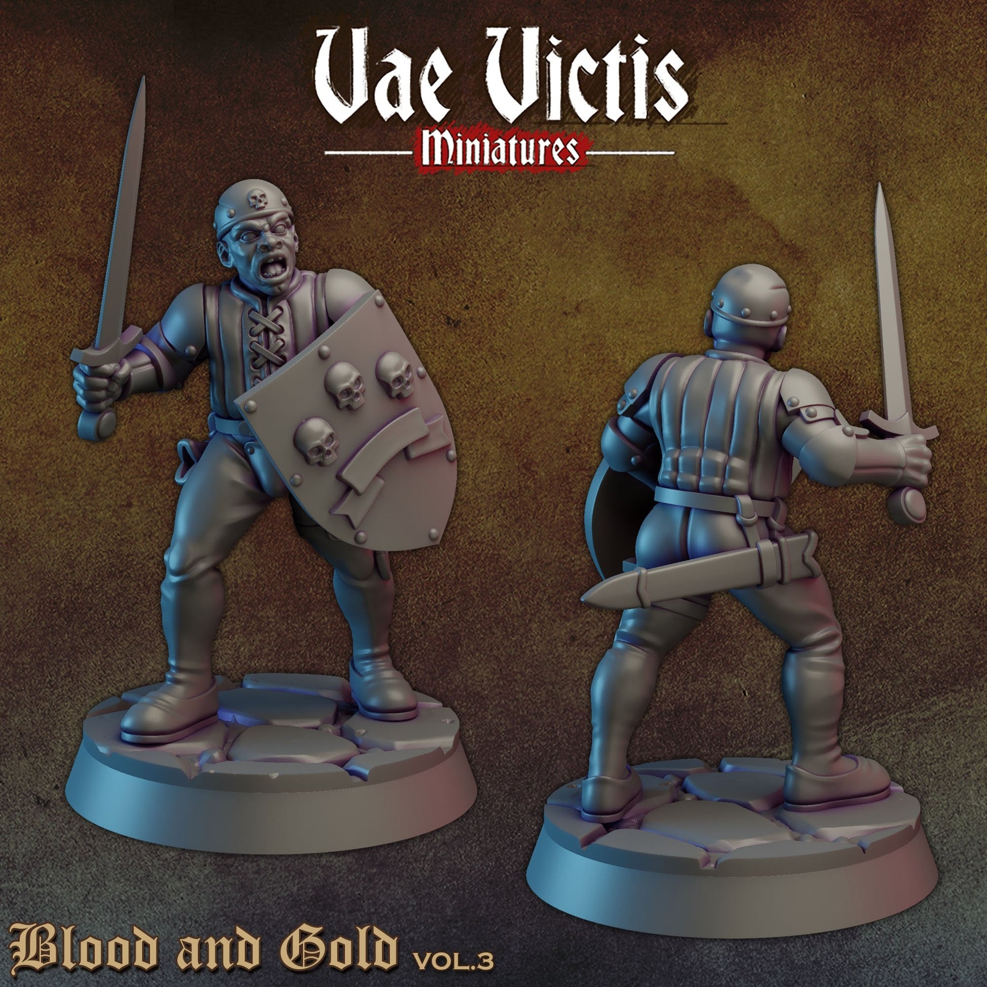 Human Mercenaries Set | Vae Victis Miniatures | 32mm Scale Resin Printed Tabletop RPG Figures for Tabletop Roleplaying or Wargaming