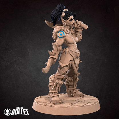 Orc Rogue | NSFW Option | Bite The Bullet | 35mm Scale | Resin Printed Tabletop RPG Miniature Figures | DND | 5E