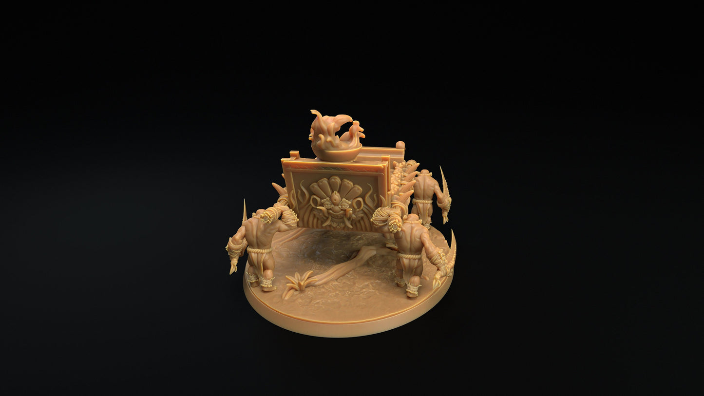 Bobokai Palanquin | Dragon Trappers Lodge | The Simiax Legions | 32mm Scale Resin Printed Tabletop RPG Figures For DND 5E and OPR