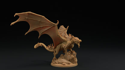 Infernorthor | Dragon Trappers Lodge | Draconic Tyrant | Fire Storm Dragon | 32mm Scale Resin Printed Tabletop RPG Figure For DND 5E