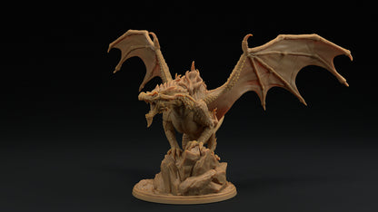 Infernorthor | Dragon Trappers Lodge | Draconic Tyrant | Fire Storm Dragon | 32mm Scale Resin Printed Tabletop RPG Figure For DND 5E