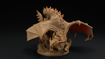 Grimgoreth | Dragon Trappers Lodge | Draconic Tyrant | Mountain Dragon | 32mm Scale Resin Printed Tabletop RPG Figure For DND 5E
