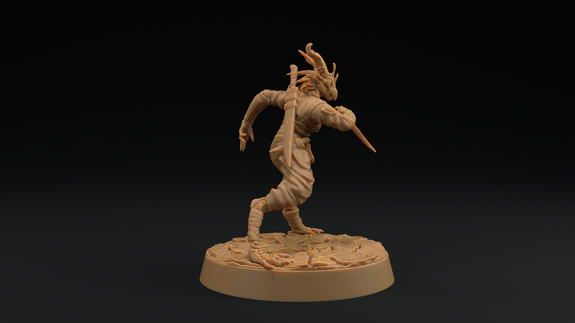 Nyxia Shadowblade | Dragon Trappers Lodge | Draconic Hero | Rogue Dragonborn | 32mm Scale Resin Printed Tabletop RPG Figure For DND 5E