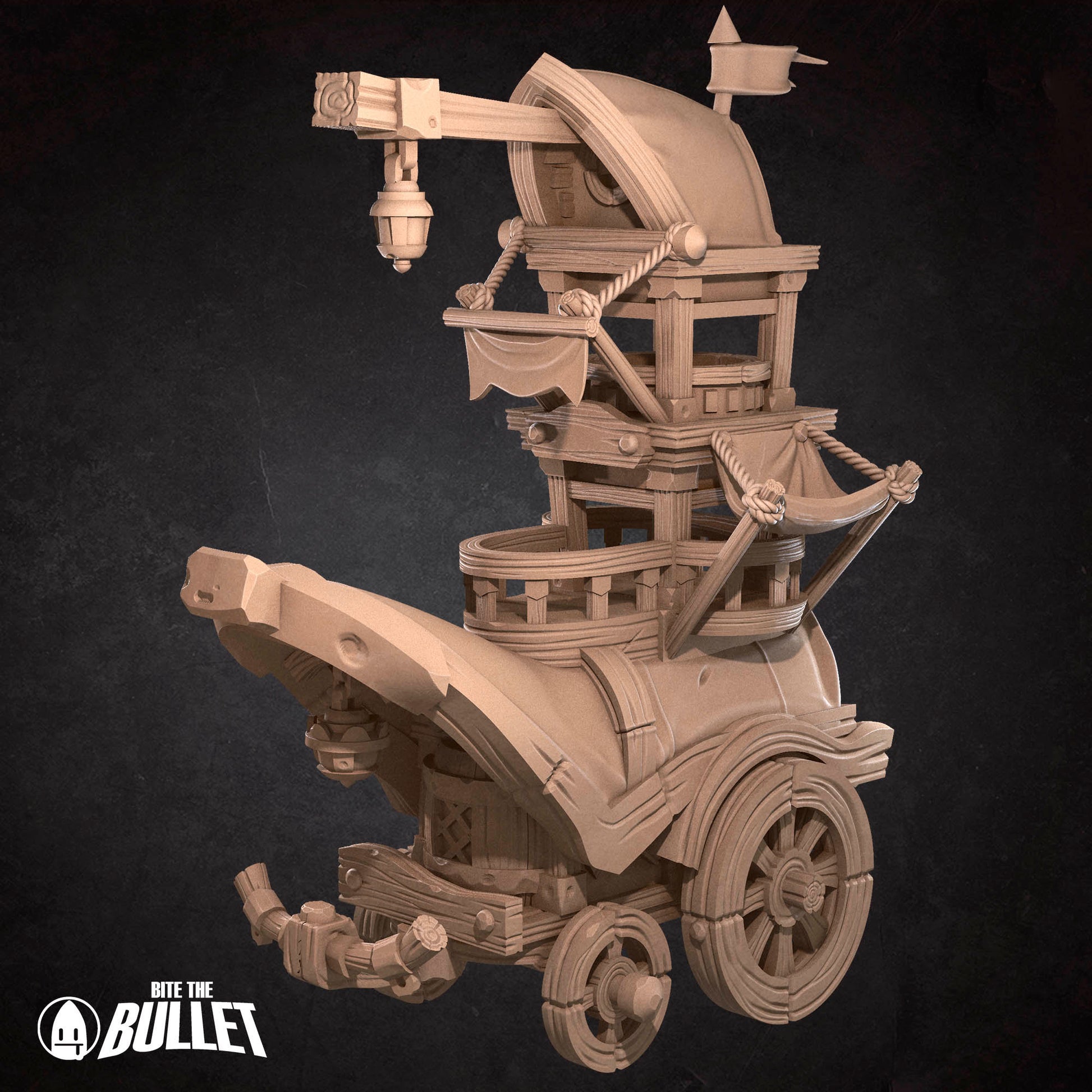 Mead Cart | Bite The Bullet | Bullet Town Fishing Village | 35mm Scale Resin Printed Tabletop RPG Miniature Figures For DND 5E