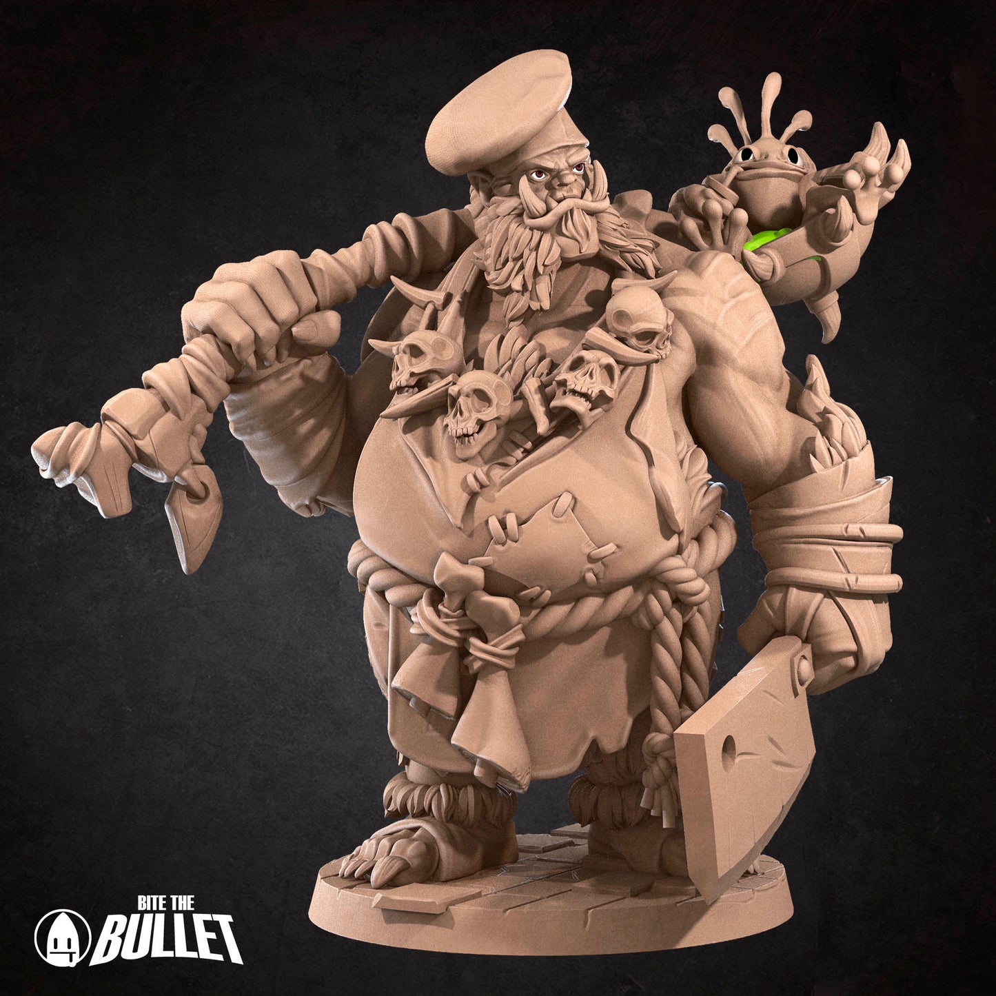 Ogre Chef | Bite The Bullet | Bullet Town Fishing Village | 35mm Scale Resin Printed Tabletop RPG Miniature Figures For DND 5E